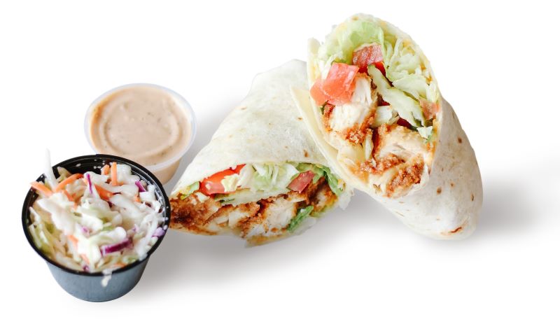 Mr Charlies Chicken Wrap with slaw