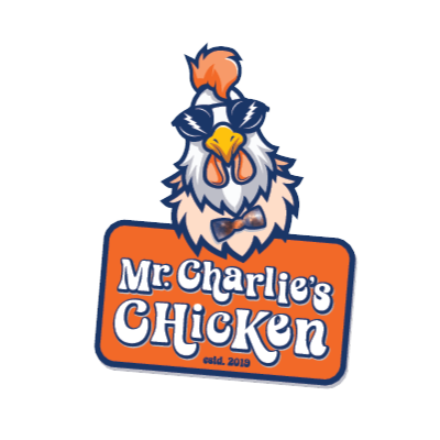 Mr. Charlie's Chicken Logo with Chuck the Mascot